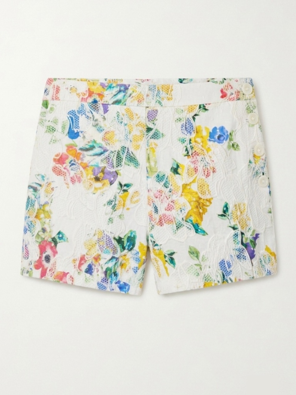 Anthropologie Elevenses Floral Embroidered Shorts Size 4
